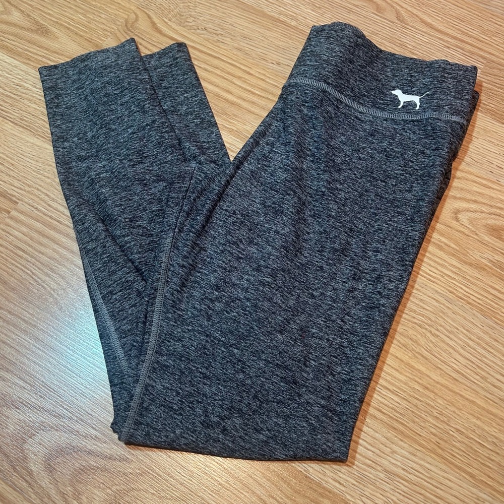 Victoria's Secret‎ PINK Yoga Leggings Gray Space Dye Marled Activewear Womens M